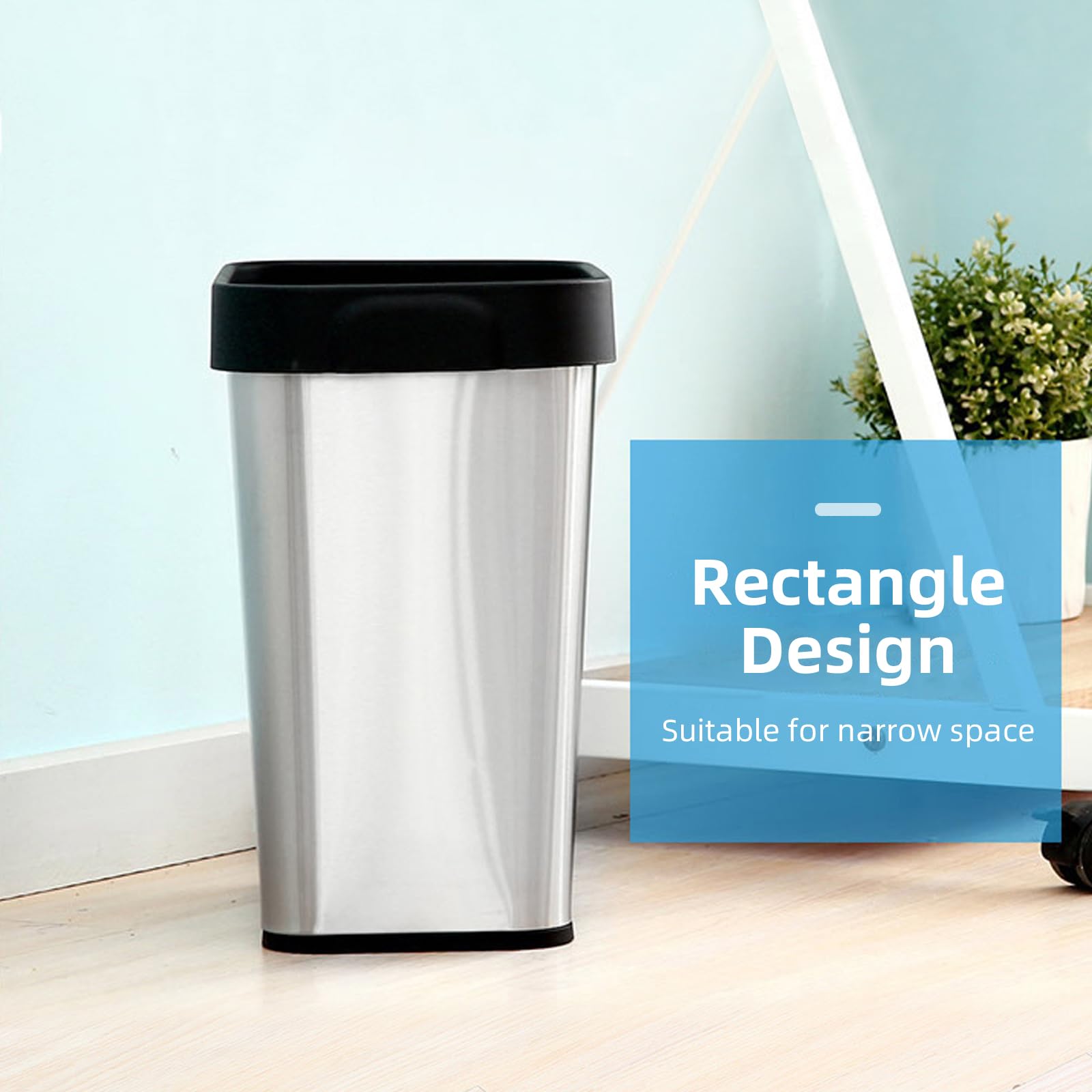 2 Pack Stainless Steel Trash Can 2 Gallon (2 Count)