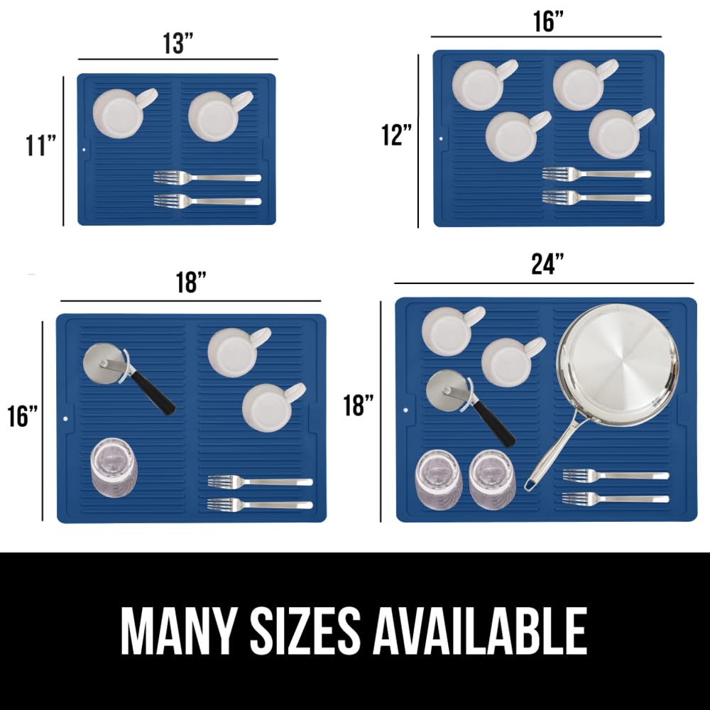 100% BPA Free Patented Silicone Dish Drying Mat for Kitchen Counter