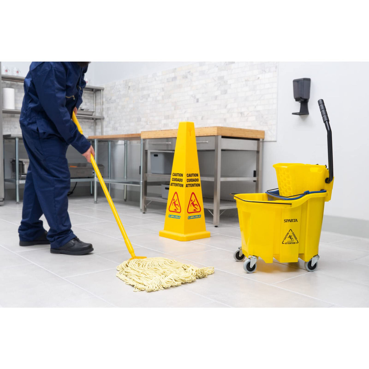 35 Qt Mop Bucket System with Wringer and Insert