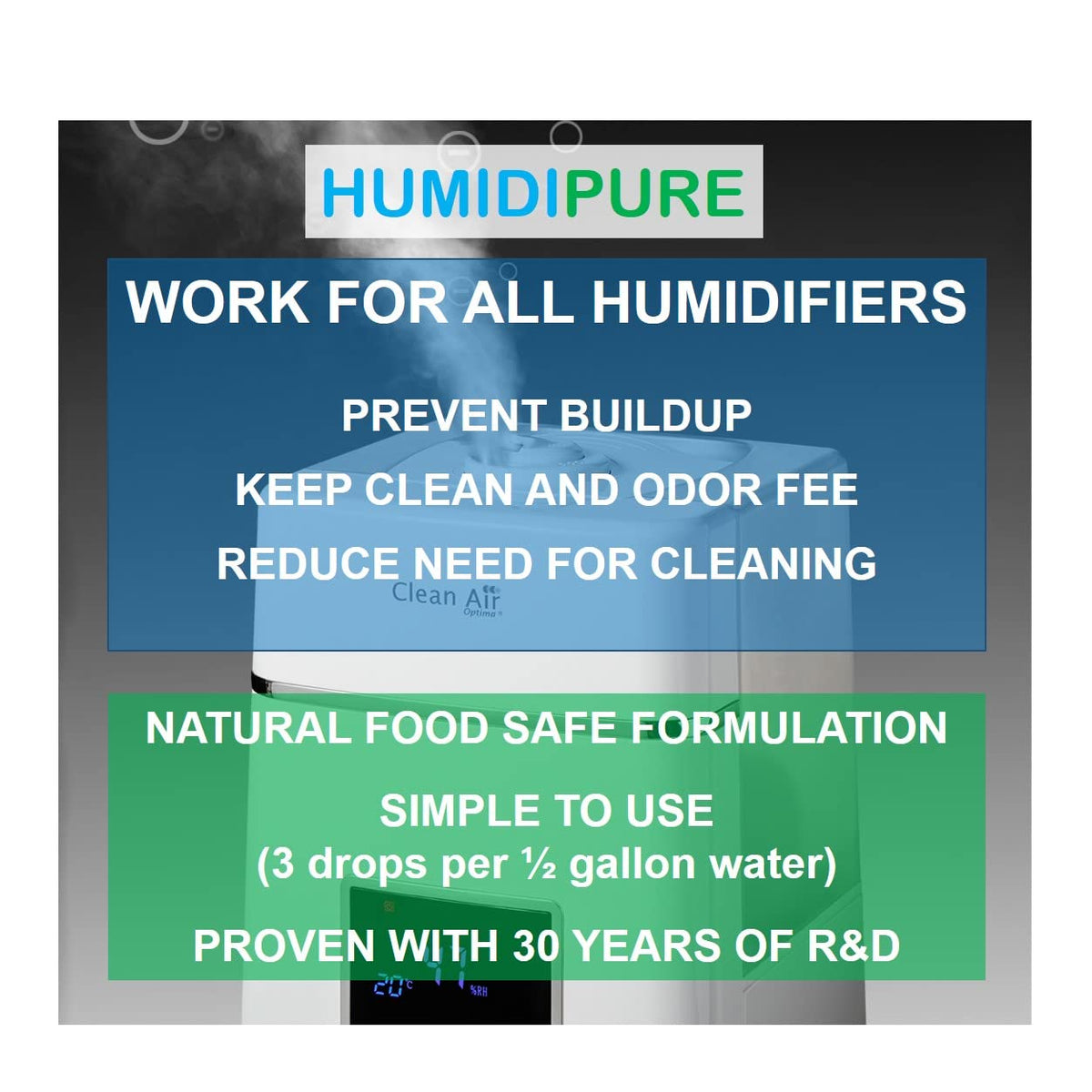 Natural Food Grade Concentrate. 200 day+ Humidifier Treatment Additive*. Prevent Slimy