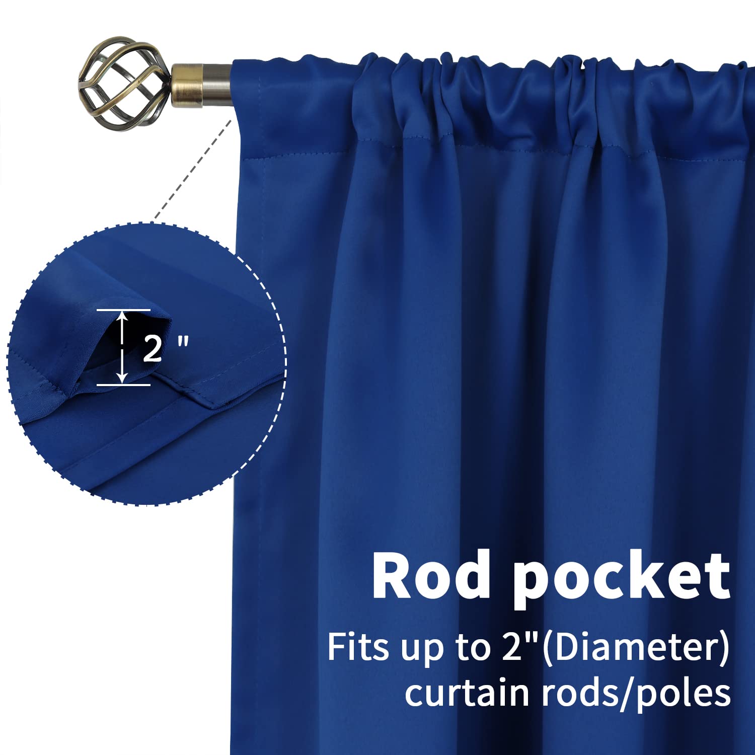 Blackout Curtains 63 Inches Long for Bedroom