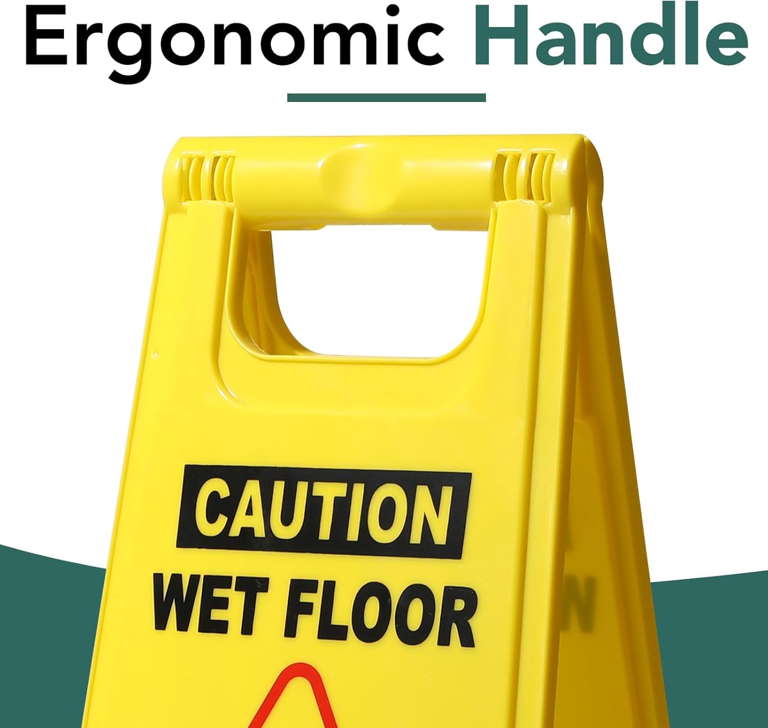 4 Pack 24 IN Caution Wet Floor Sign Bilingual Foldable Safety Sign (4 Count)
