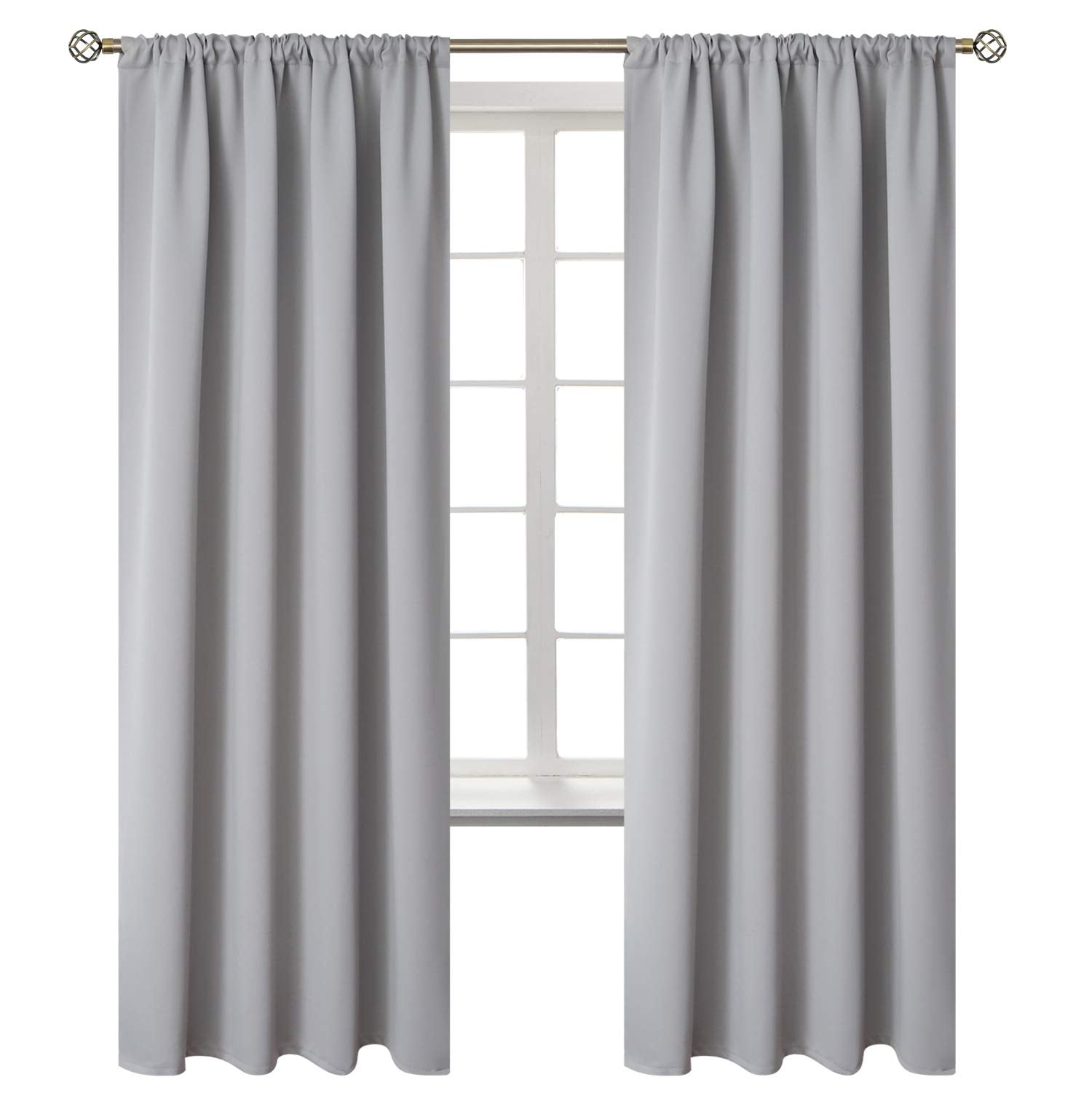 Rod Pocket Blackout Curtains for Bedroom