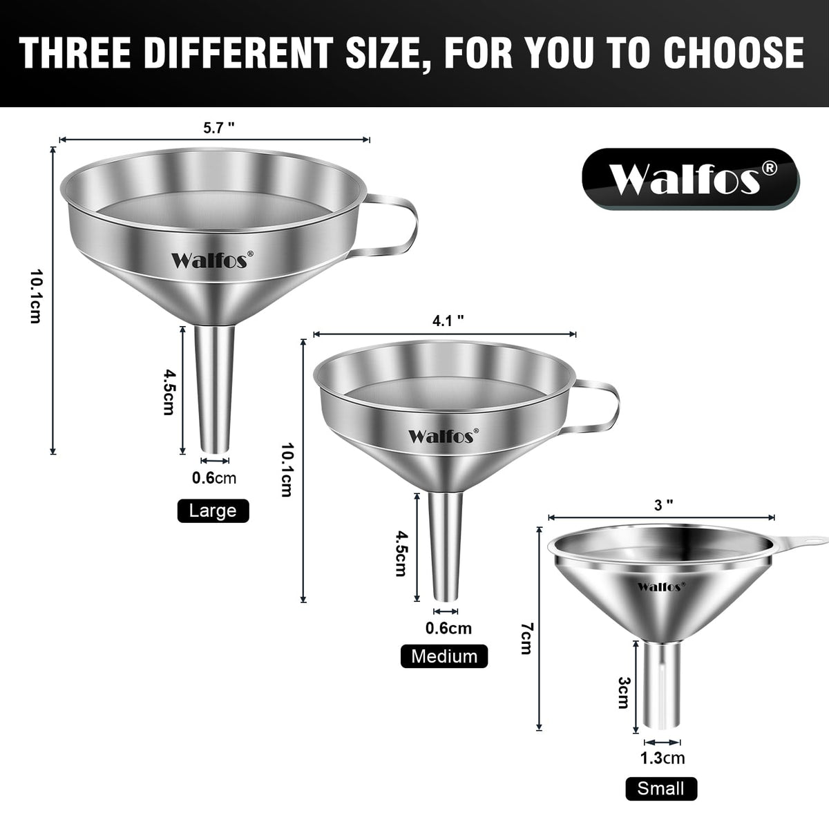 Stainless Steel Funnel (3 Count)