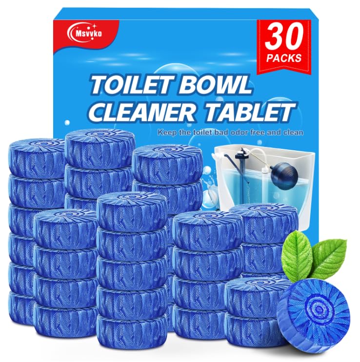 Toilet Bowl Cleaner Tablets Blue Toilet Tank Cleaners (30 Count)