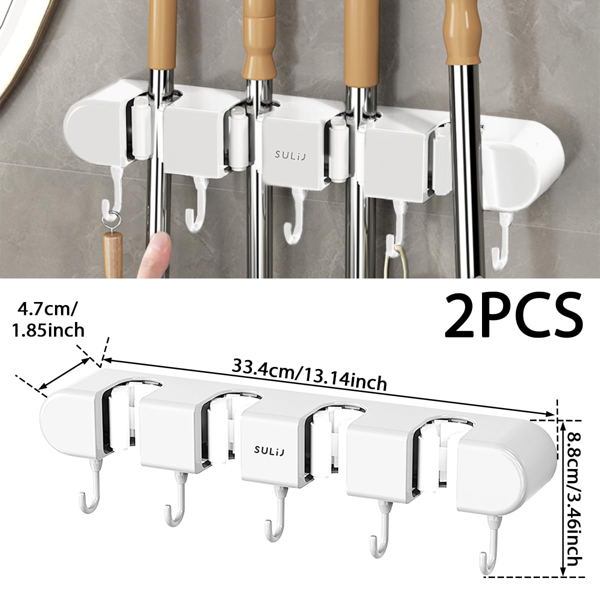 Broom Holder Wall Mount