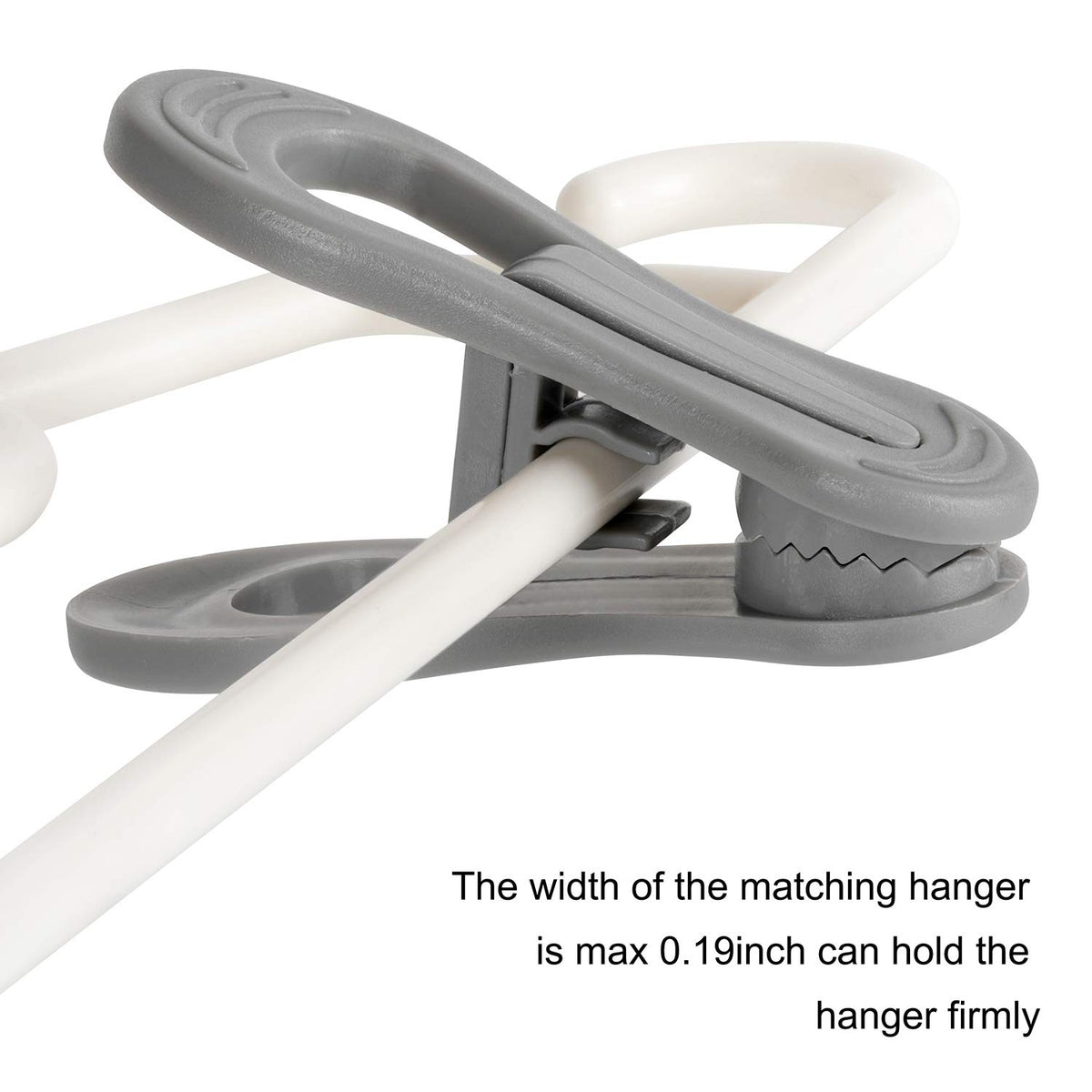 24pc Grey Plastic Hanger Clips (24 Count)