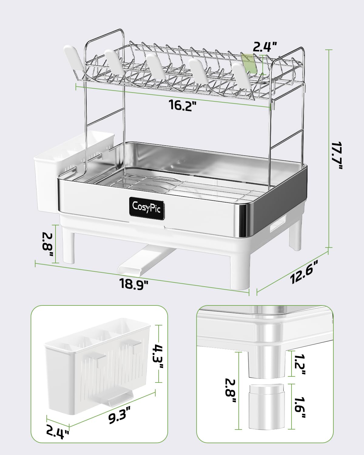 2 Tier Dish Drying Rack