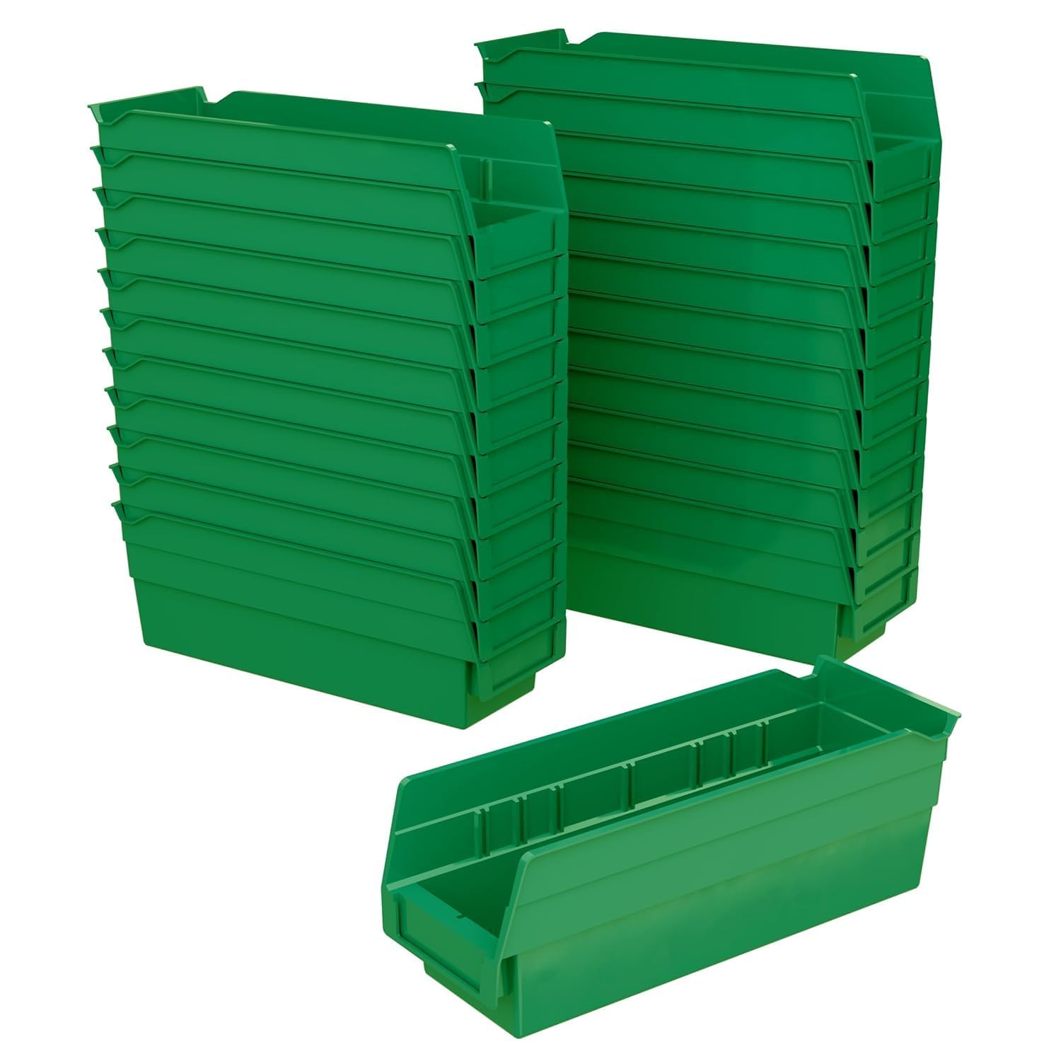 30120 Heavy Duty Plastic Shelf Bins (24 Count)