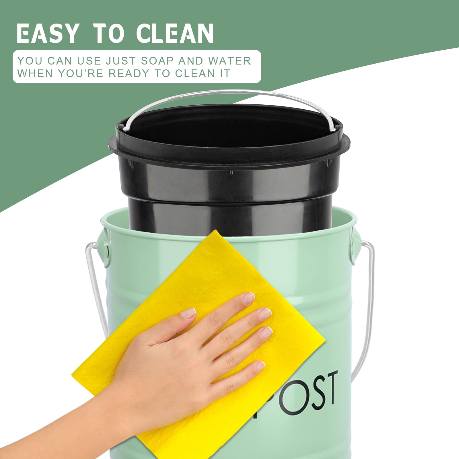 Compost Bin Kitchen Countertop Composter with lid