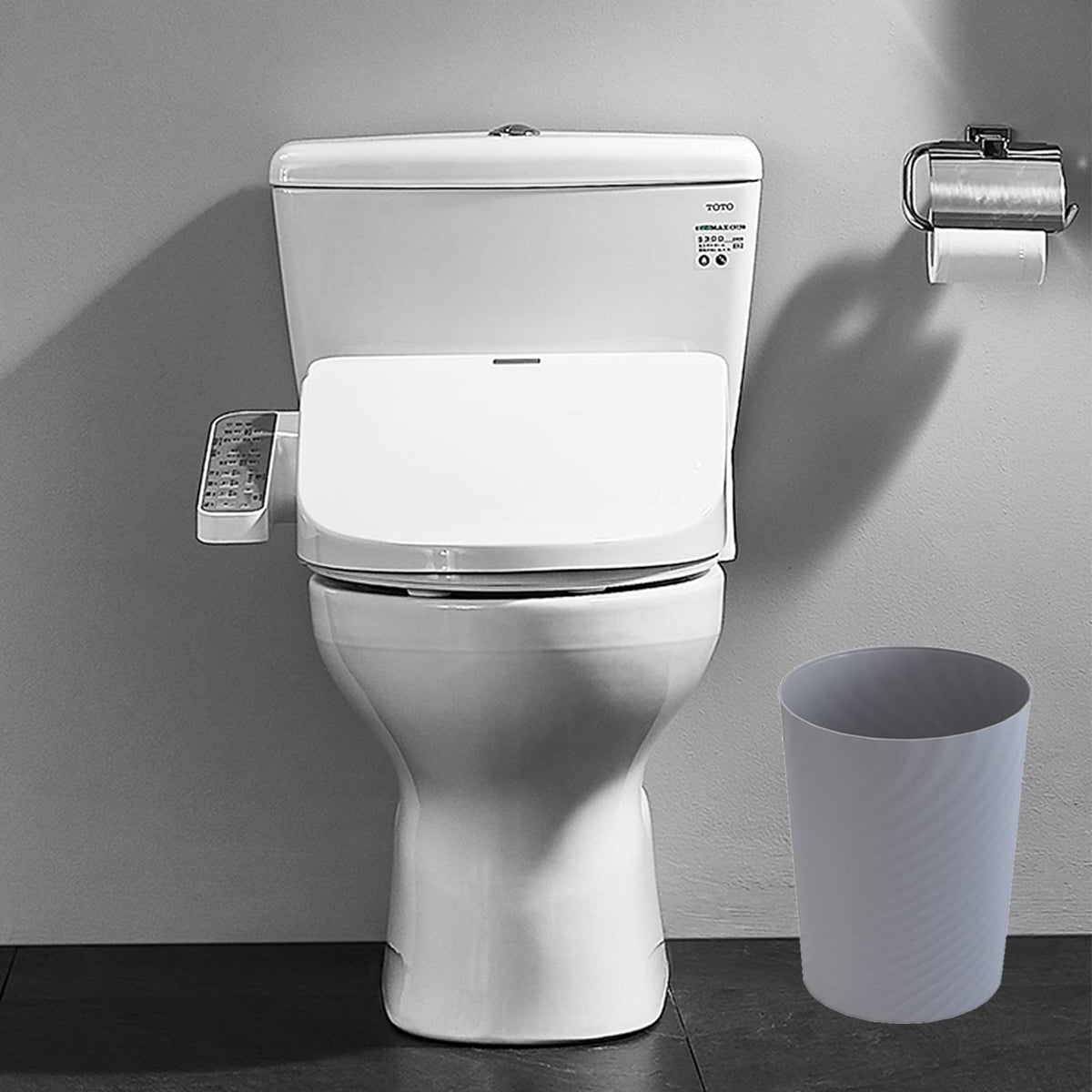 Plastic Small Bathroom Trash Can Wastebasket Garbage Can (2 Count)