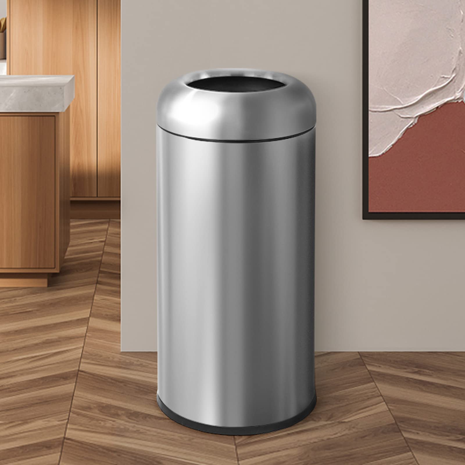 16.5Gal Open Top Trash Can with Lid