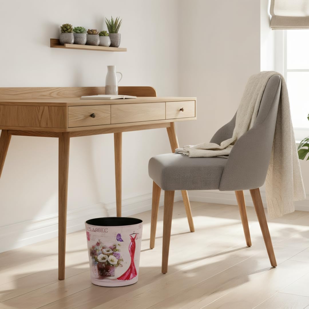 PU Leather Small Trash Can Wastebasket
