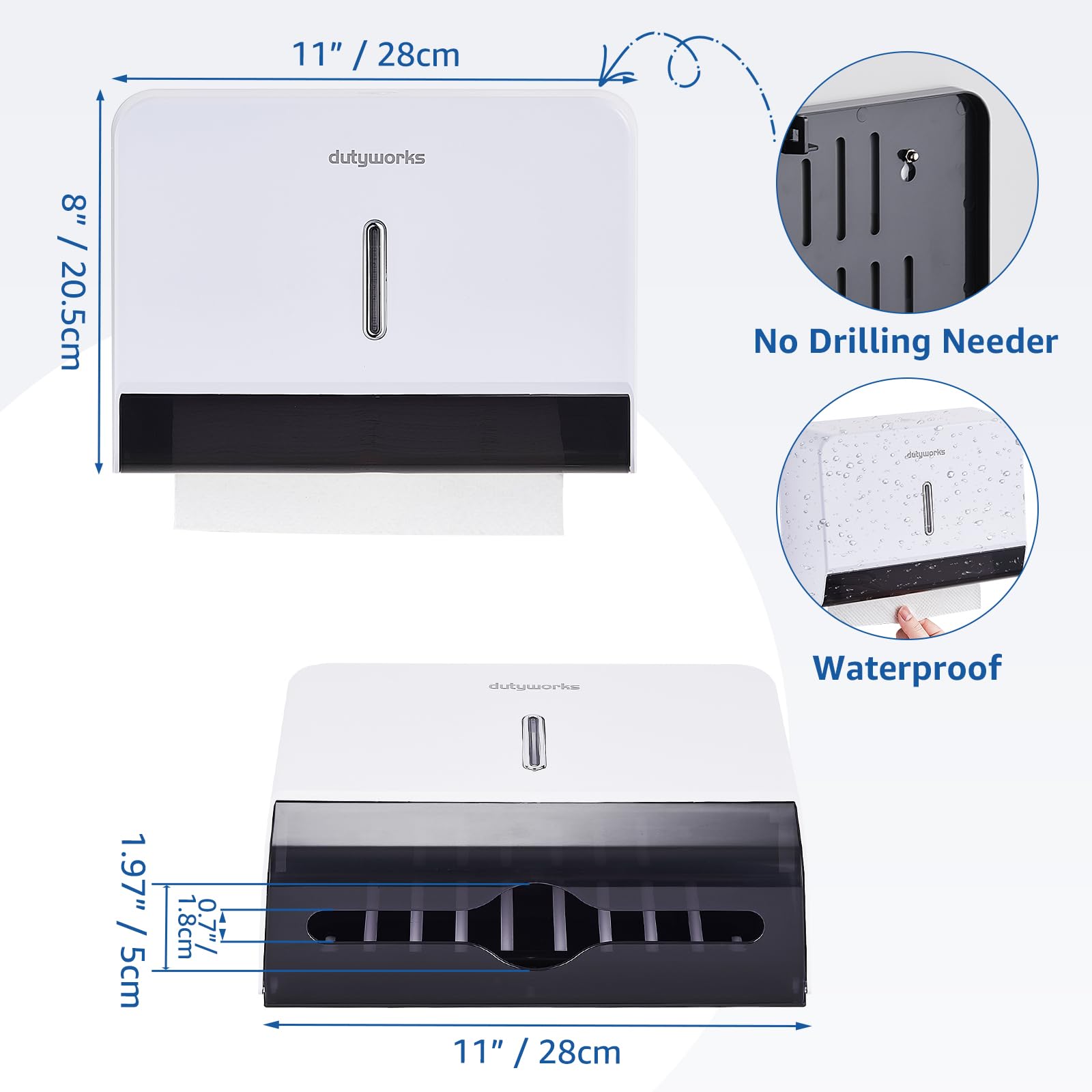 Paper Towel Dispenser Wall Mount (200 Count)