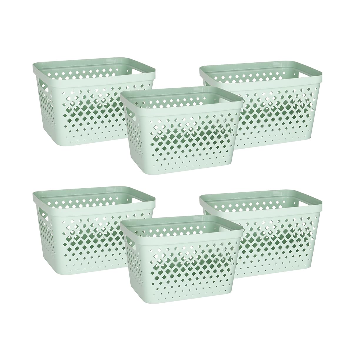 Plastic Storage Basket Set (6 Count)