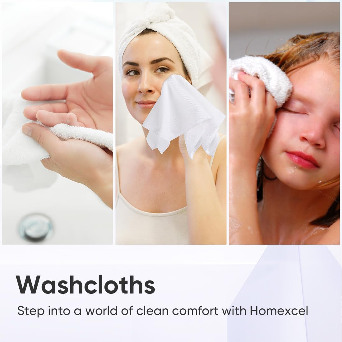 Microfiber Washcloths 12 Pack (12 Count)