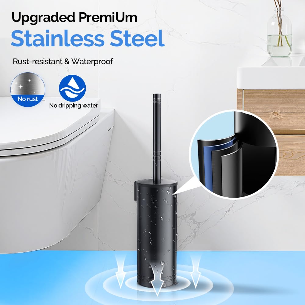 Toilet Brush and Holder Set Wall