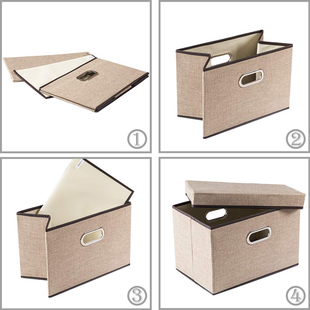 Collapsible Storage Cubes with Lids [1