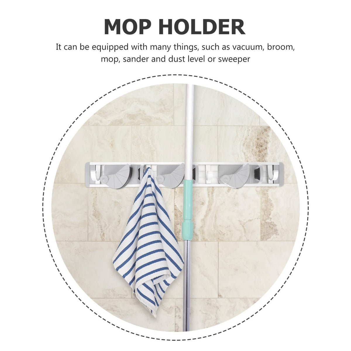 Broom Holder Organizer Heavy