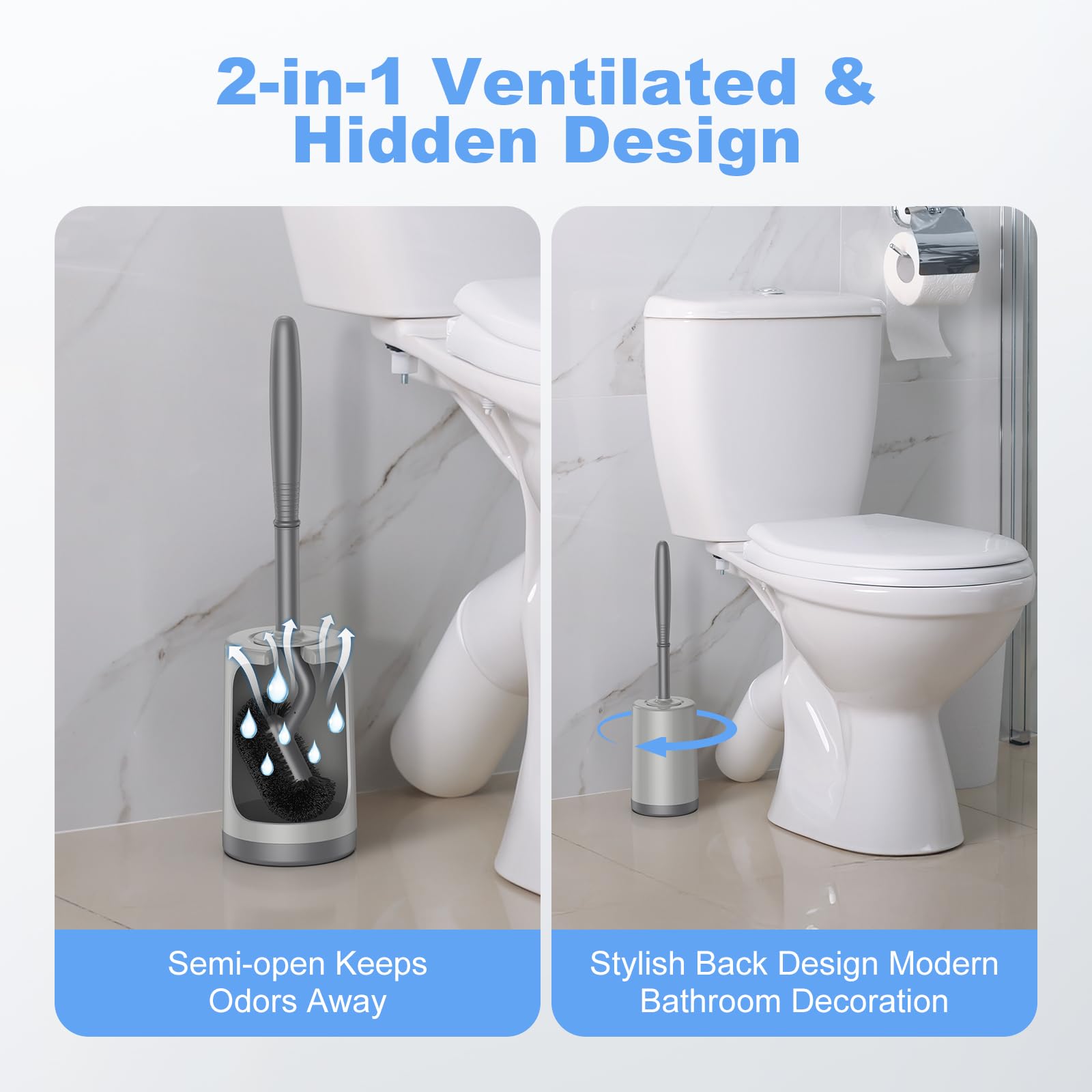 Toilet Bowl Brush Holder Set