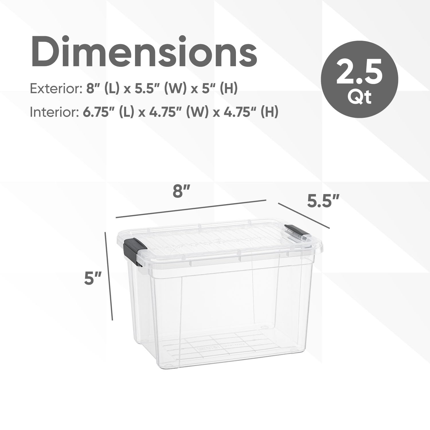 Mini Deep Storage Organizer Bin with Lid X
