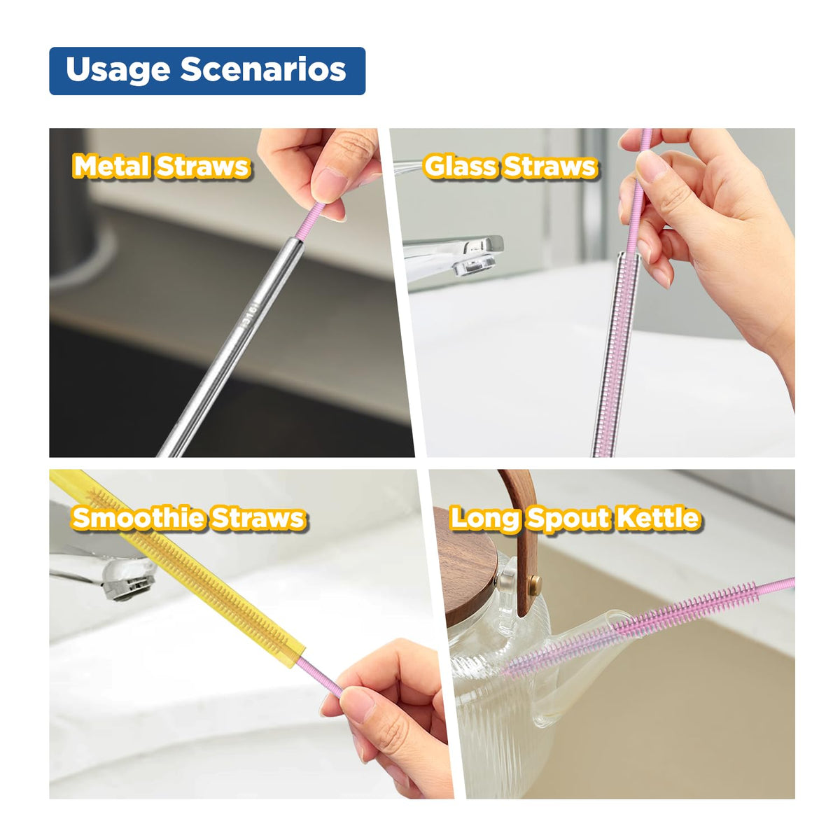 Silicone Straw Cleaner Brush