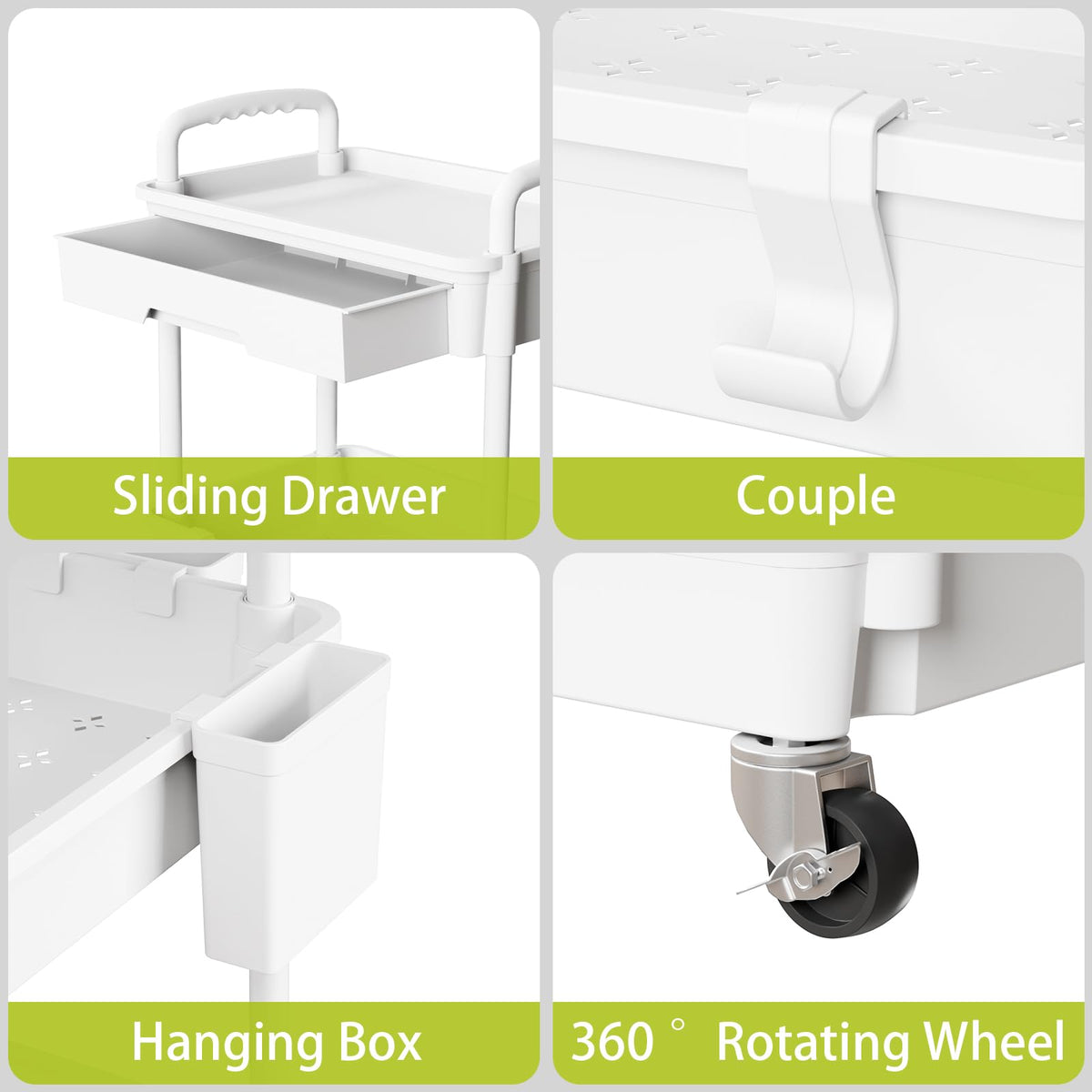 3 Tier Rolling Cart Organizer