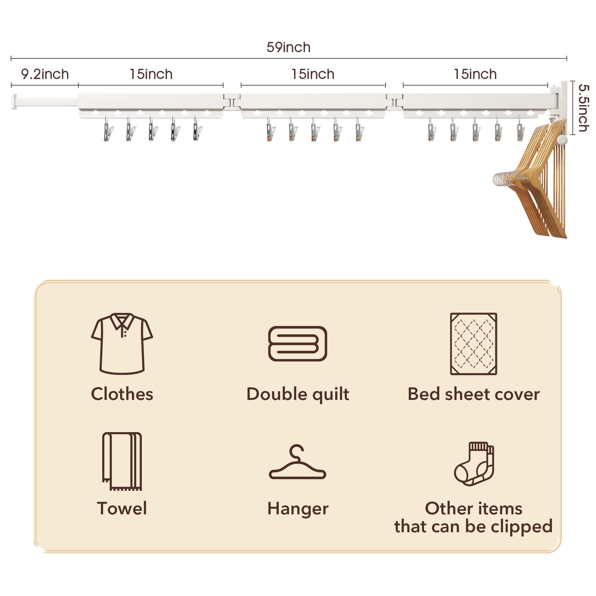 Wall Mounted Clothes Hanger