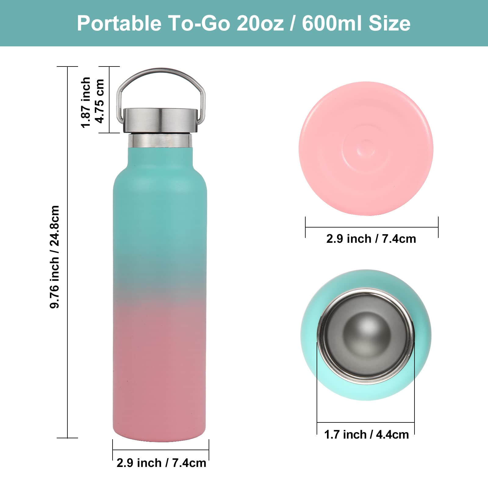 Gradient Stainless Steel Water Bottles