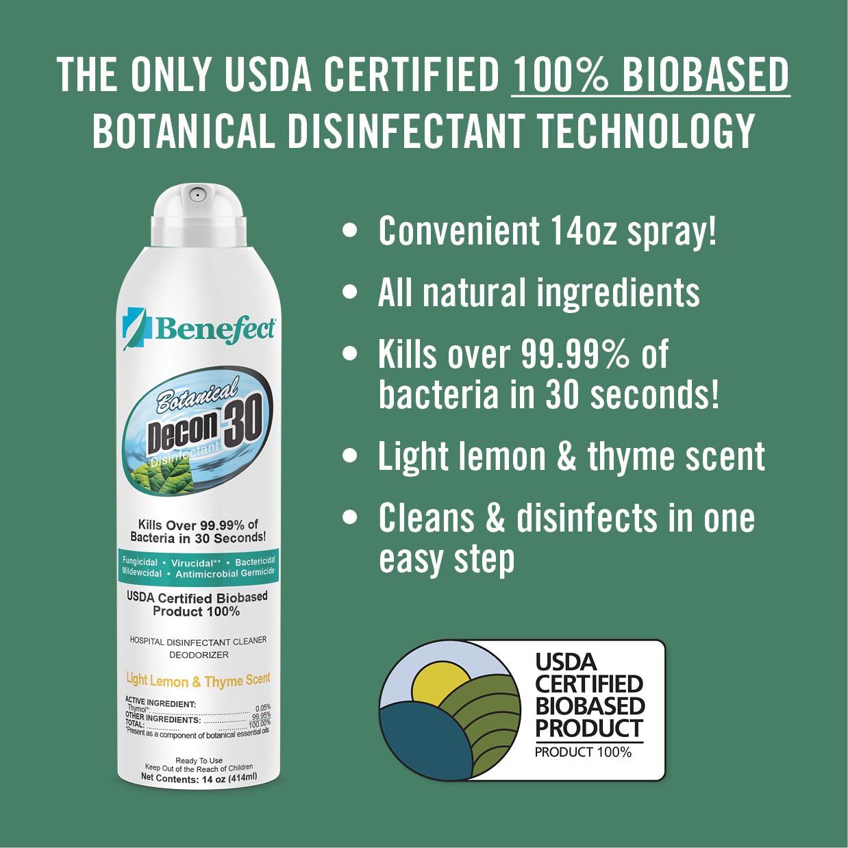 Botanical Decon 30 Disinfectant Cleaner (14 Fl Oz)