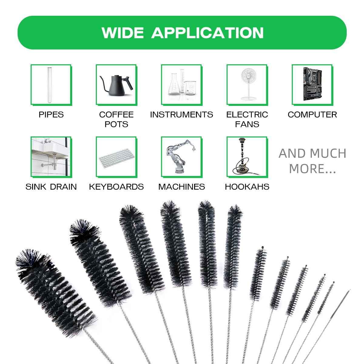 Straw Cleaner Brush Set 12 Pieces Extra Long (12 Count)