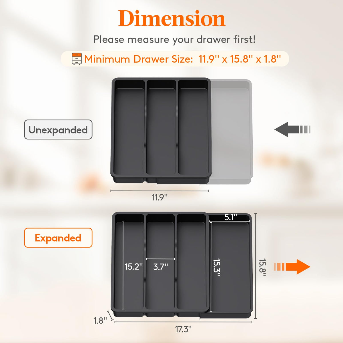 Utensil Organizer for Kitchen Drawer