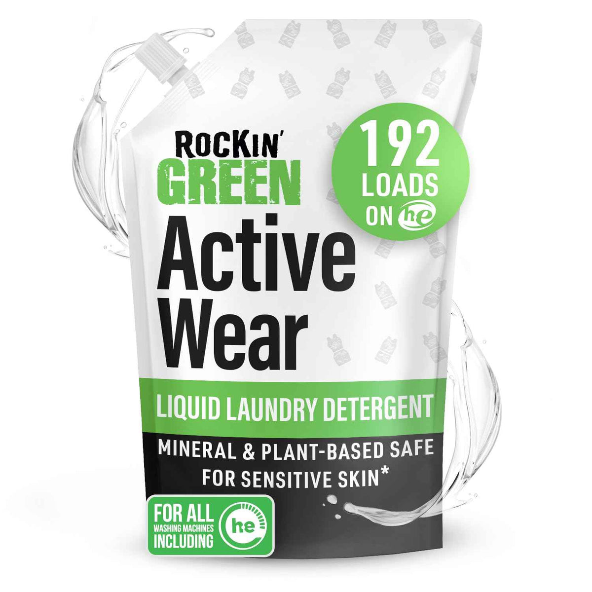 Active Wear Liquid Sport Laundry Detergent Unscented 192 Lds (48 Fl Oz)