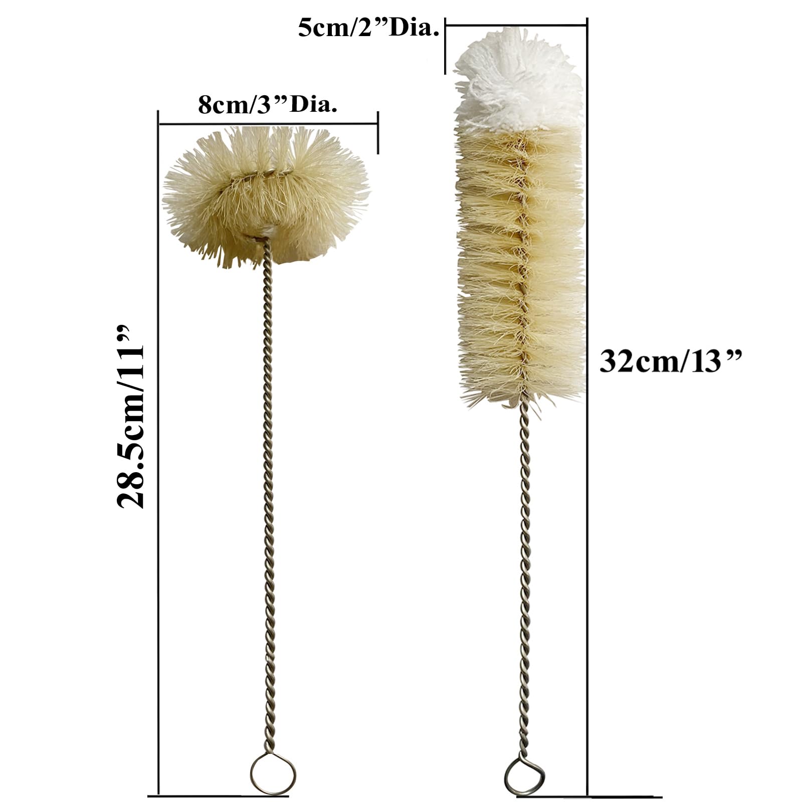 Bottle Brushes Thin Long Handle X 2 (2 Count) - ModHome Supplies