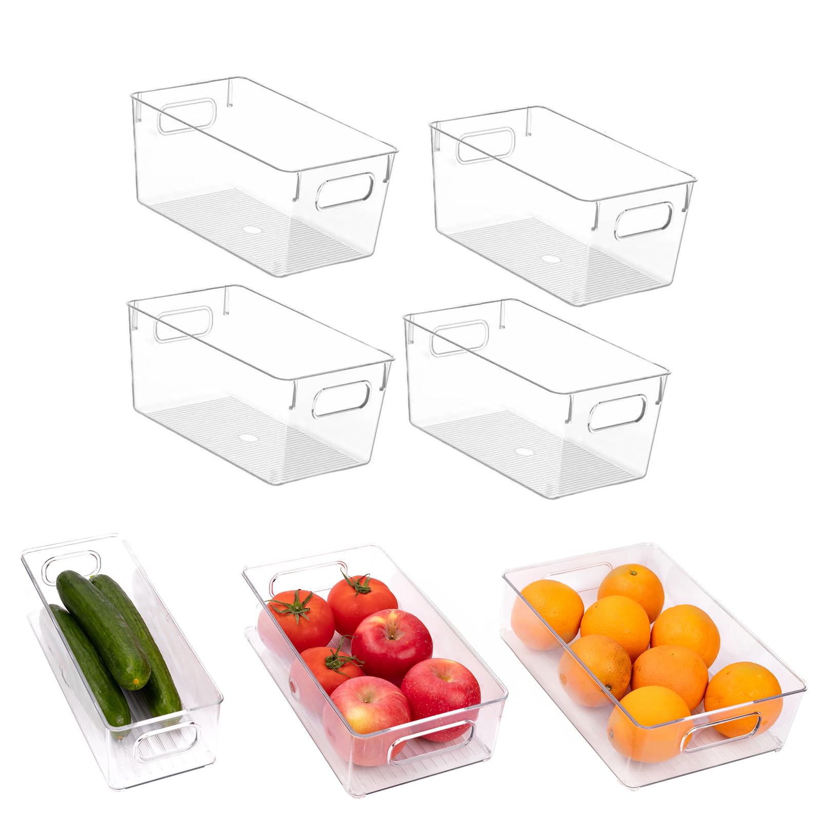 7 Pack Refrigerator Organizer Bins