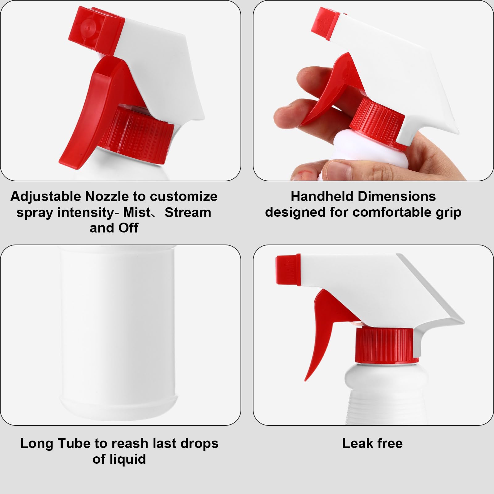 12 Pcs 16 Oz Plastic Spray Bottles (12 Count)