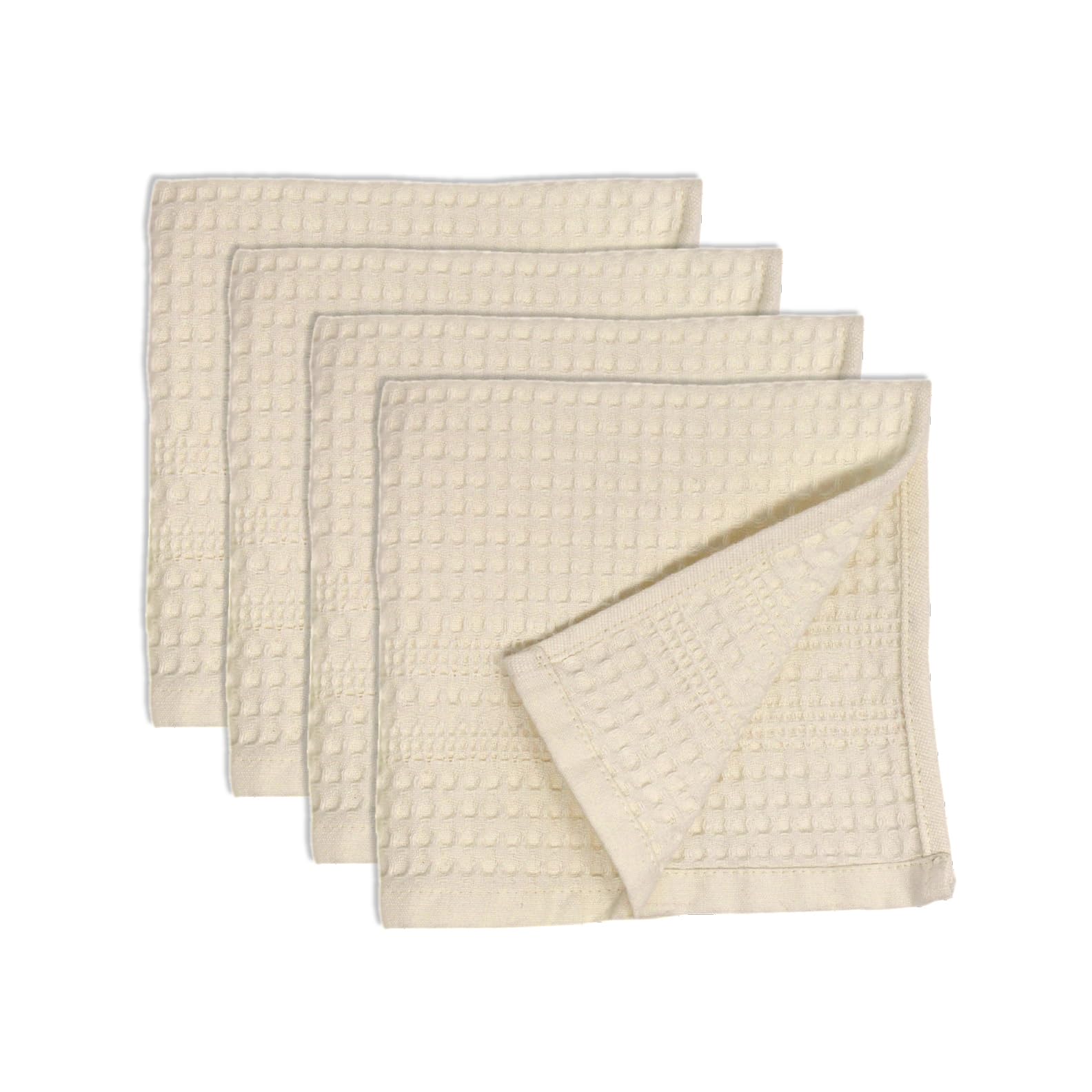 Waffle Towels Wash Cloths for Showering (4 Count)