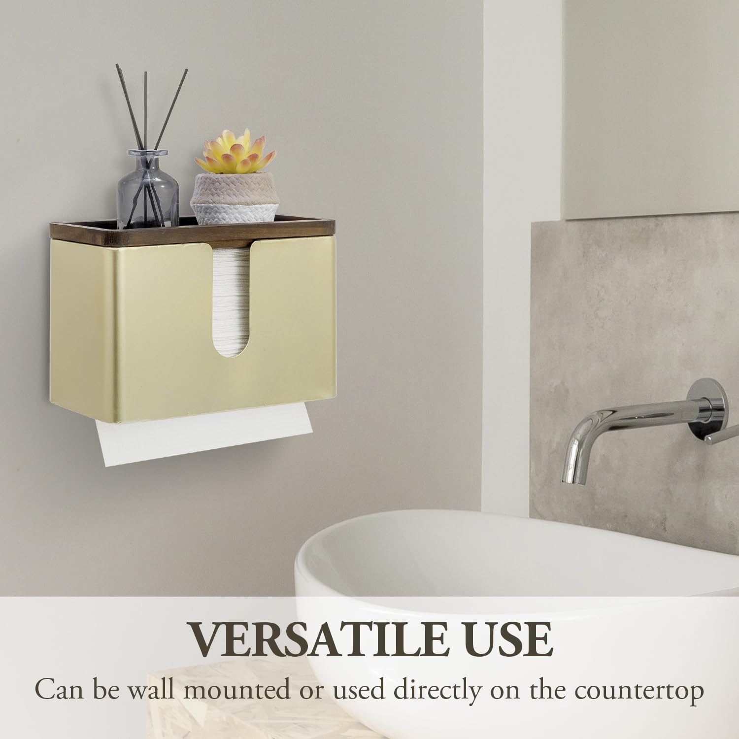 Gold Wall Mounted Paper Towel Holder