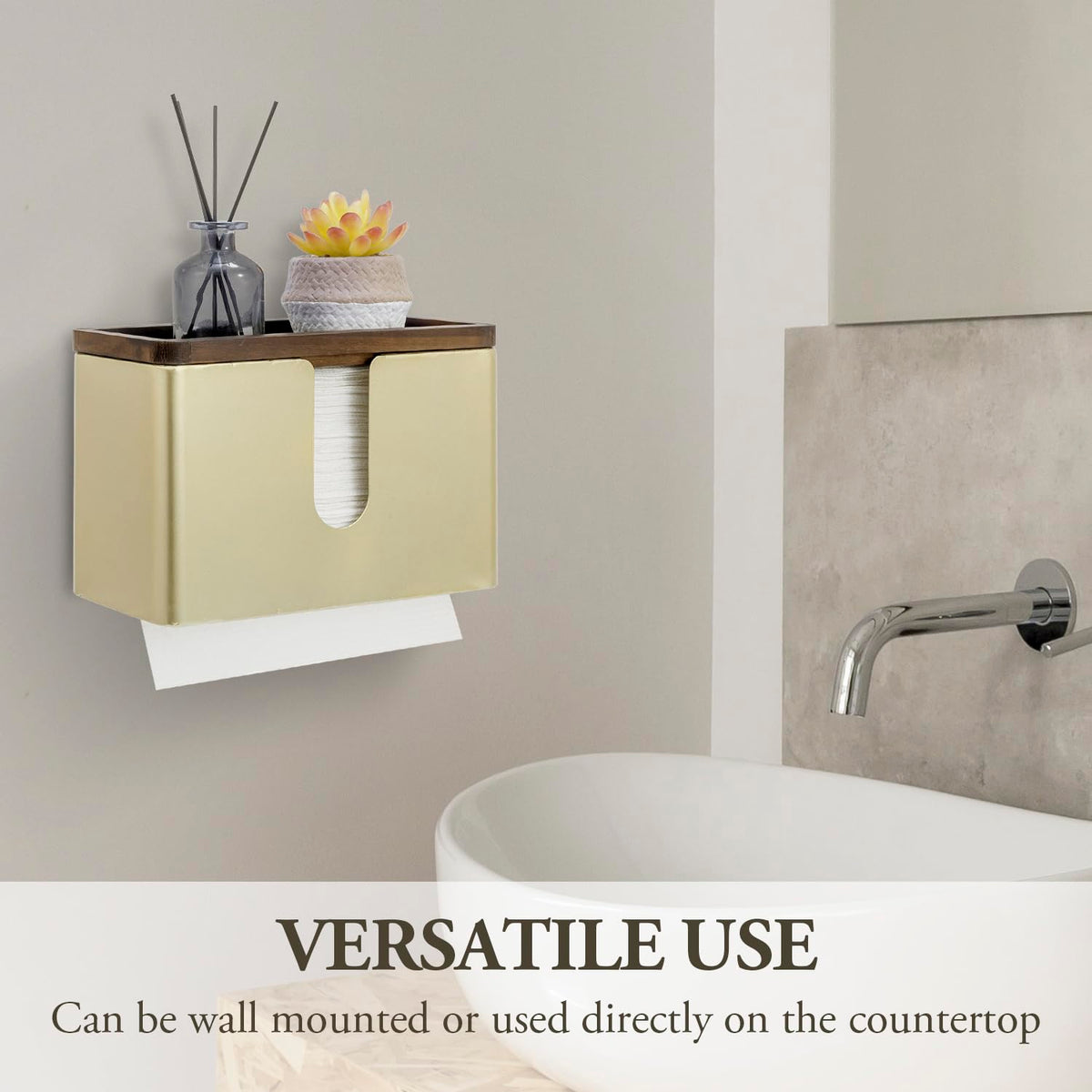 Gold Wall Mounted Paper Towel Holder