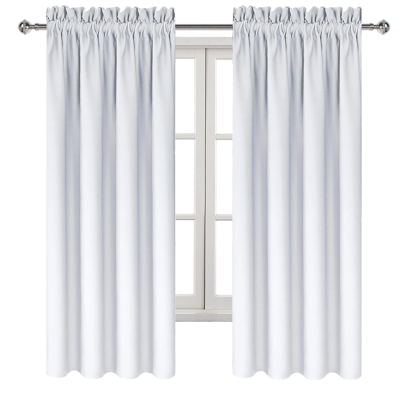 Blackout Curtains for Bedroom Living Room 42 x 63 Inch Long 2 Panels