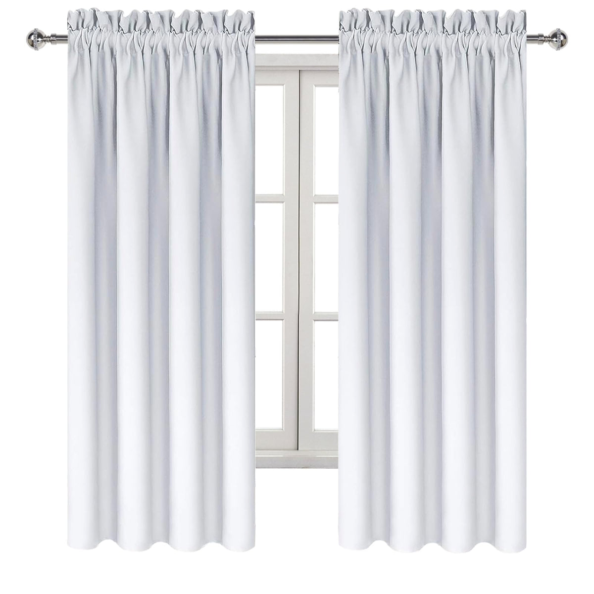 Blackout Curtains for Bedroom Living Room 38 x 72 Inch Long 2 Panels (2 Count)