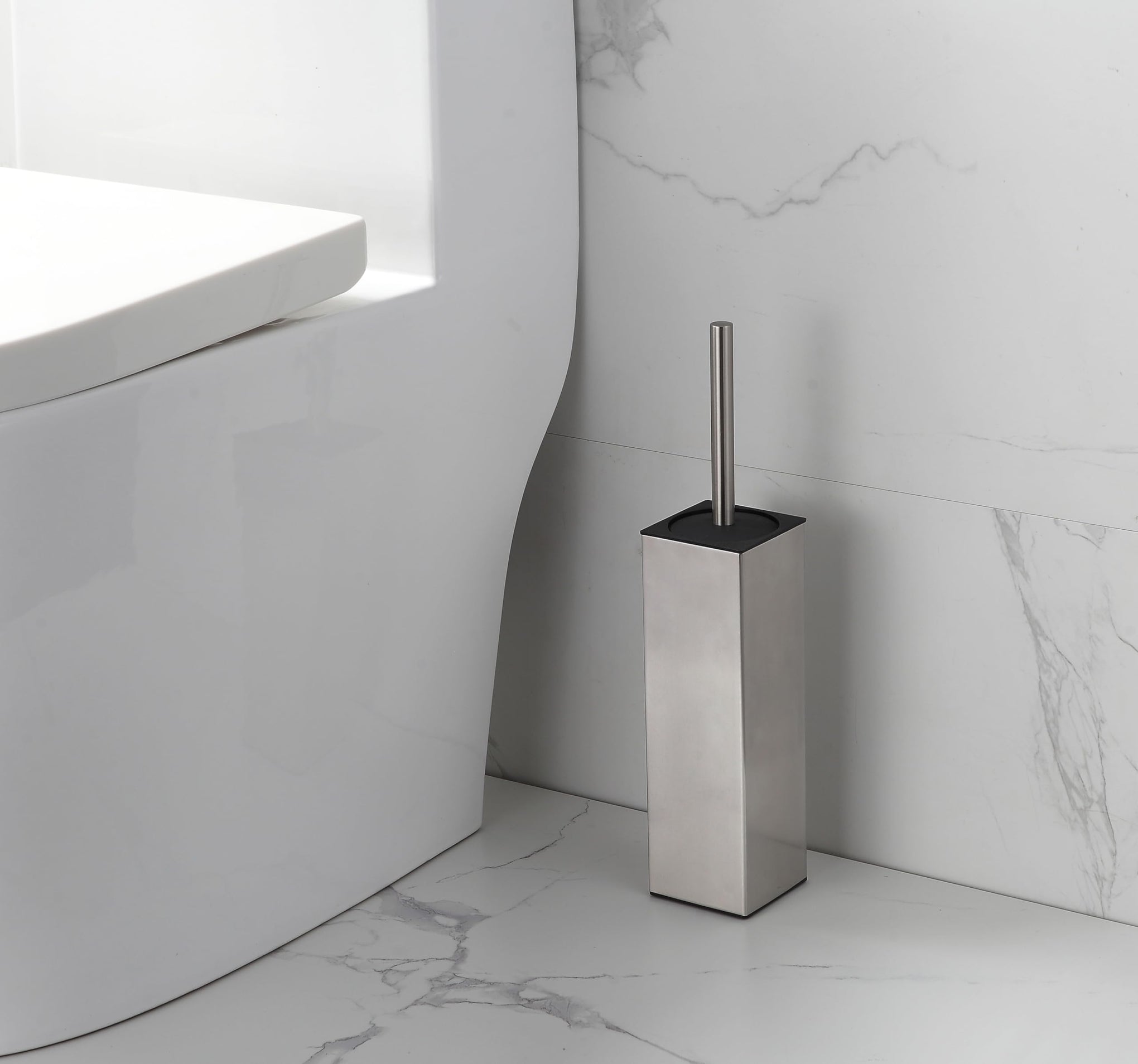 Square Toilet Brush with Holder