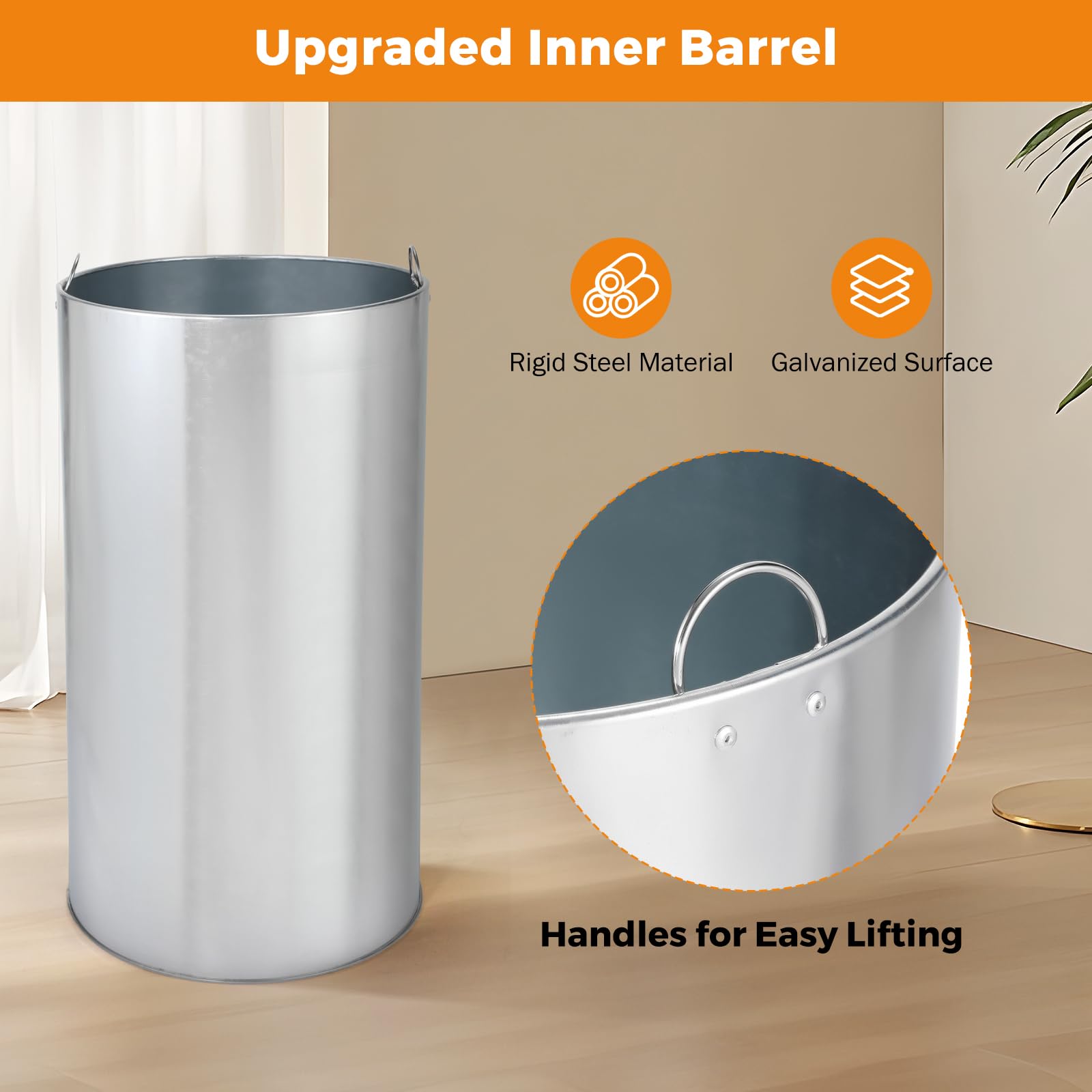16.5Gal Open Top Trash Can