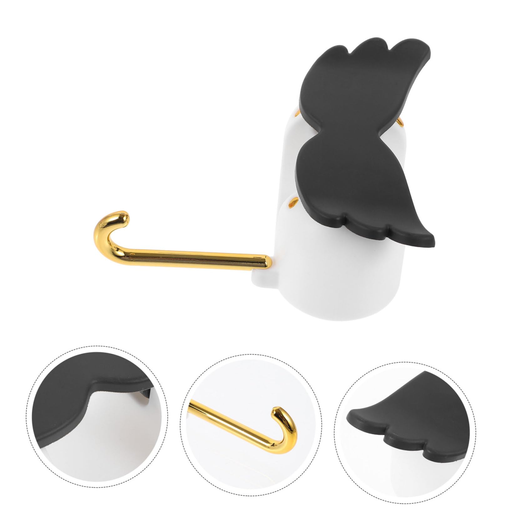 Self Adhesive Mop Holder with Cartoon Design Punch Wall Mount Broom Gripper Hook for Bathroom and Kitchen Easy Installation Versatile Organizer for Cleaning Tools