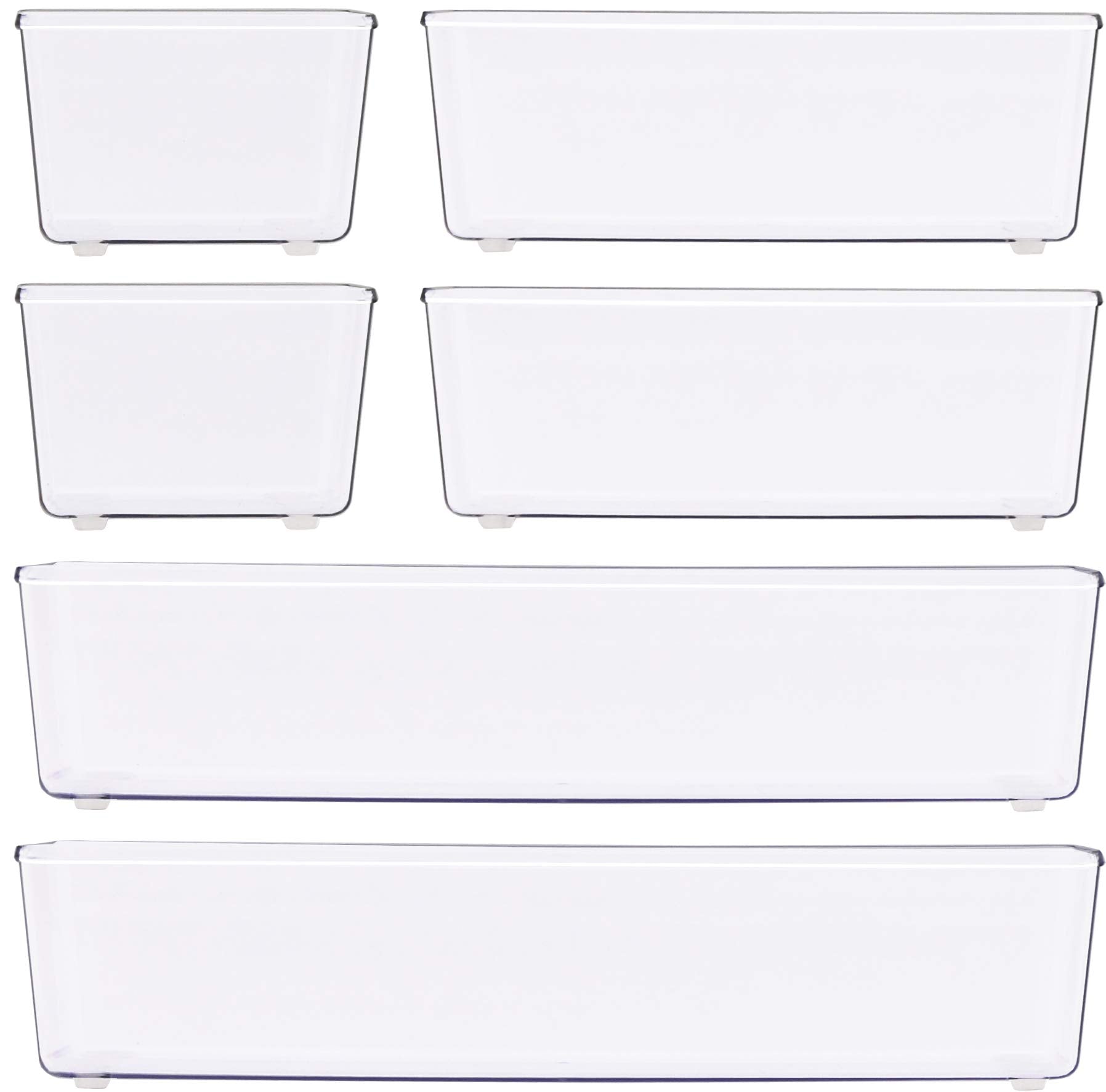 Clear Desk Drawer Organizer