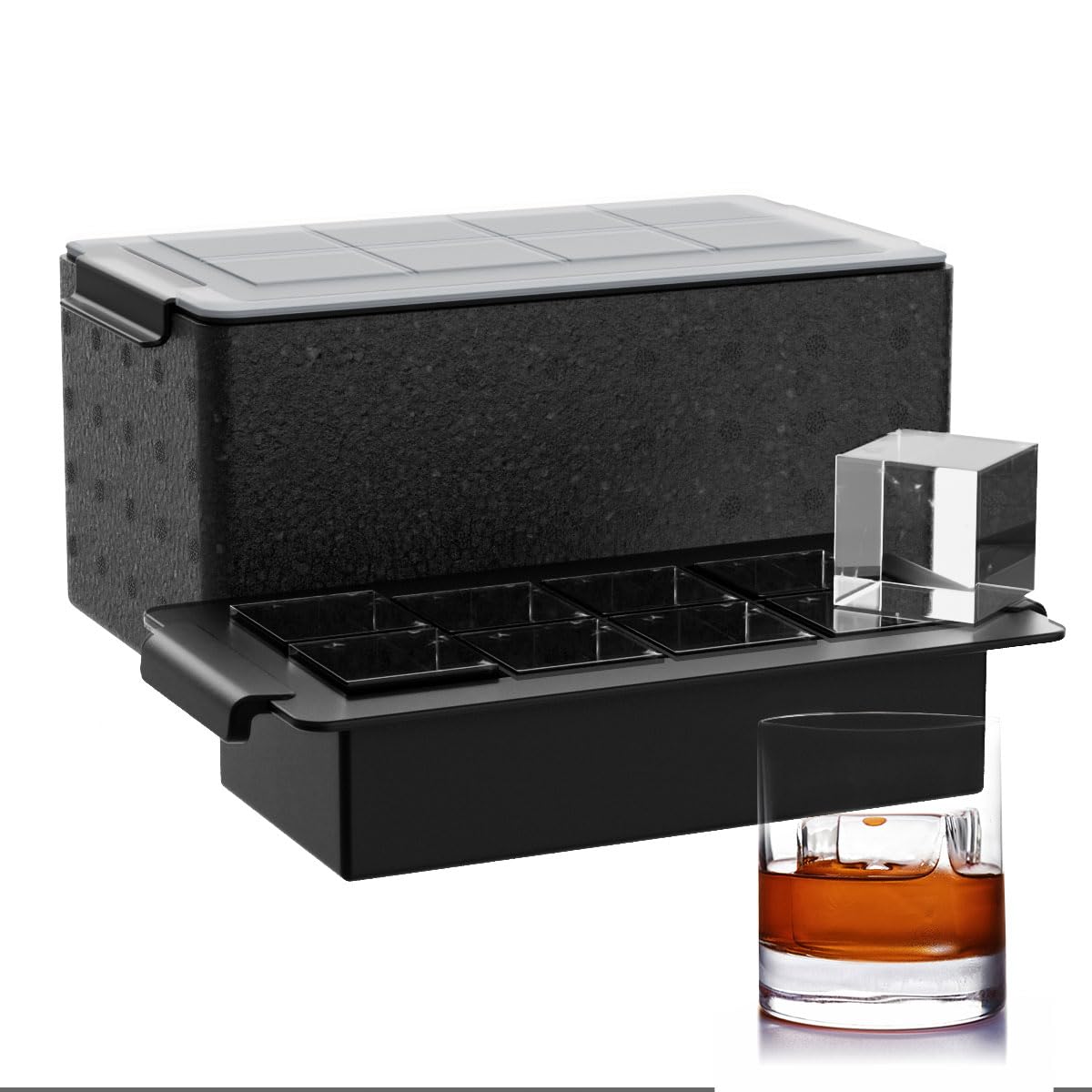 Clear Ice Cube Tray for Whiskey