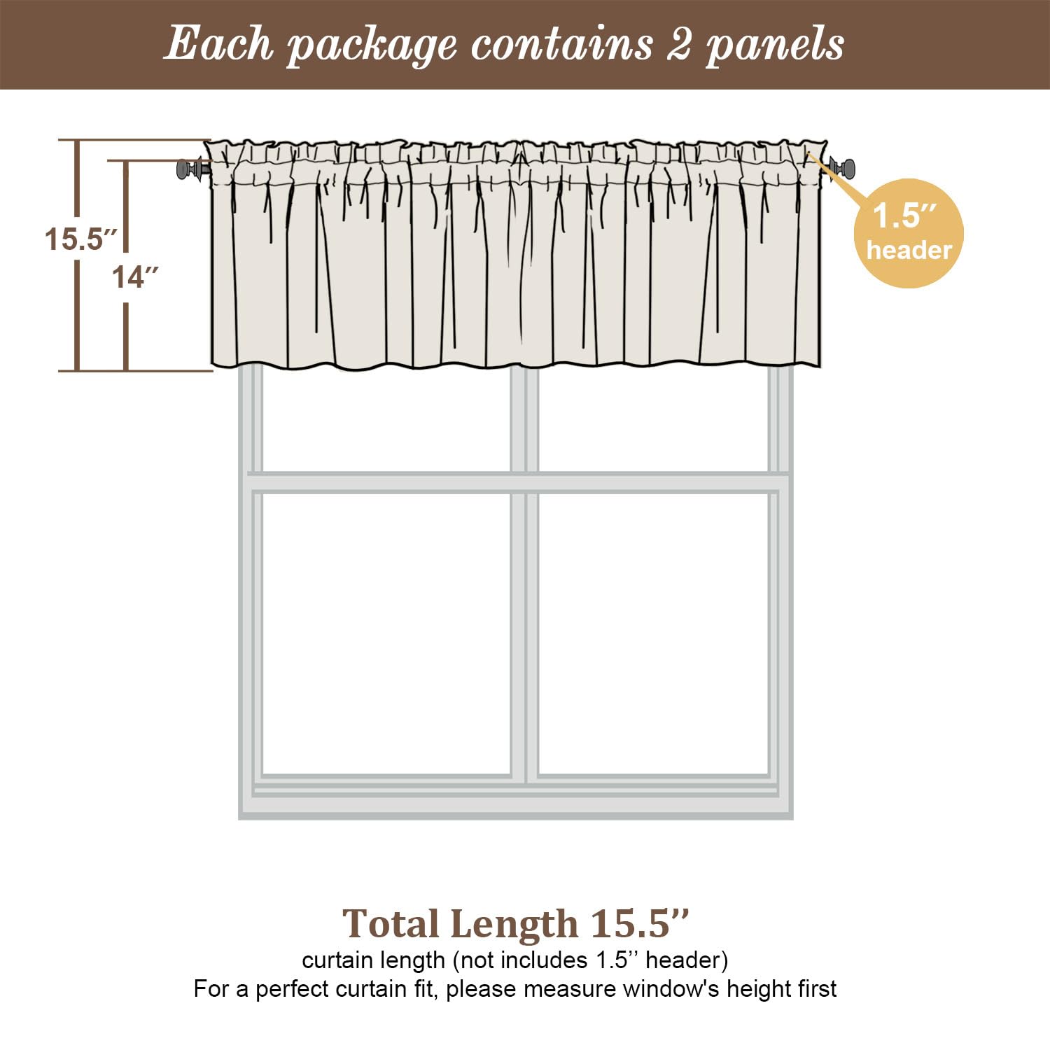 Sheer Valances for Windows (2 Count)