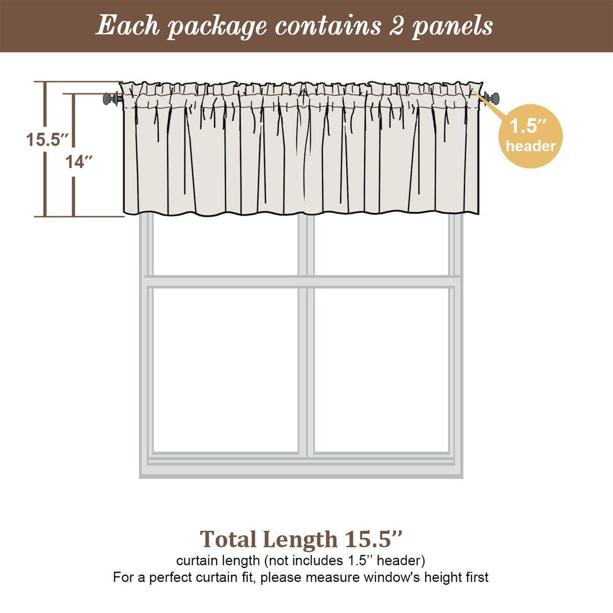 Sheer Valances for Windows (2 Count)