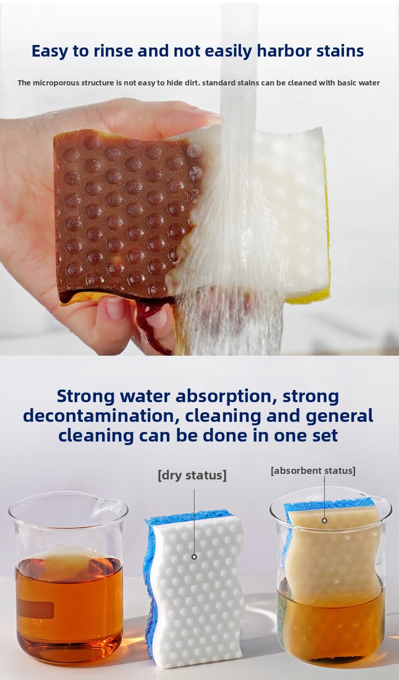 Wave Shaped Scrub Sponges for Kitchen Cleaning
