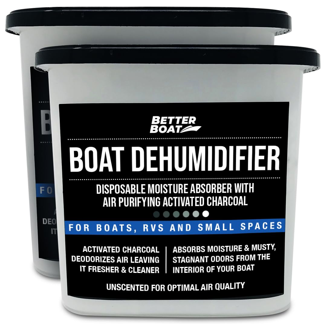 Moisture Absorber 2 Pack with Activated Charcoal Dehumidifier Bucket (26.4 Ounce)